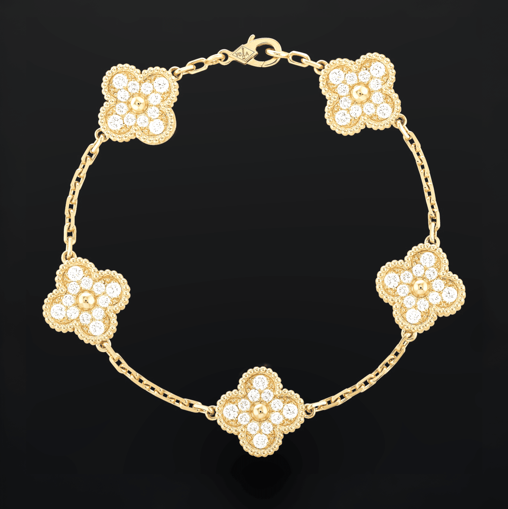 Diamond Van Cleef Chain Bracelet - Miragejewellry