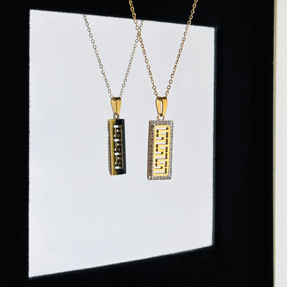 Greek Key Pattern Necklace - Miragejewellry